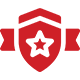 red shield with star